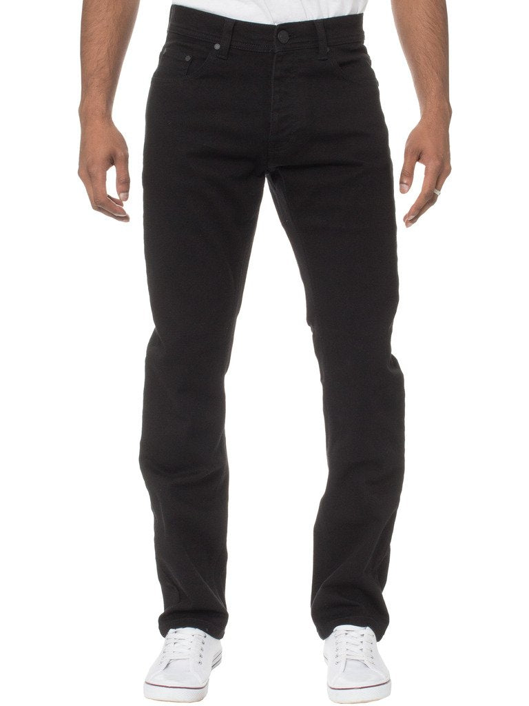 New Mens ENZO Stretch Straight Leg Regular Fit Classic Basic Denim Jeans