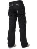 New ENZO Mens Designer Cargo Combat Blue Coated Denim Jeans Pants All Waist Size