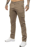 Enzo Jeans Mens Cargo Combat Trousers Chinos Slim Fit Cotton Stretch Work Pants