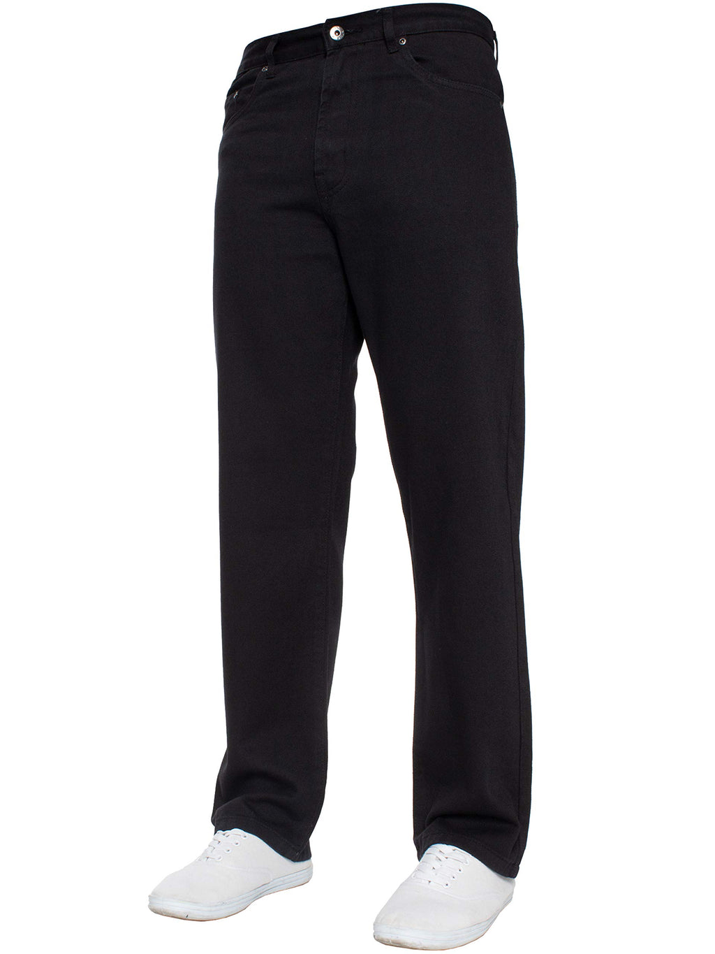 Mens Straight Leg Jeans Basic Heavy Work Denim Trousers Pants Big Tall King Sizes