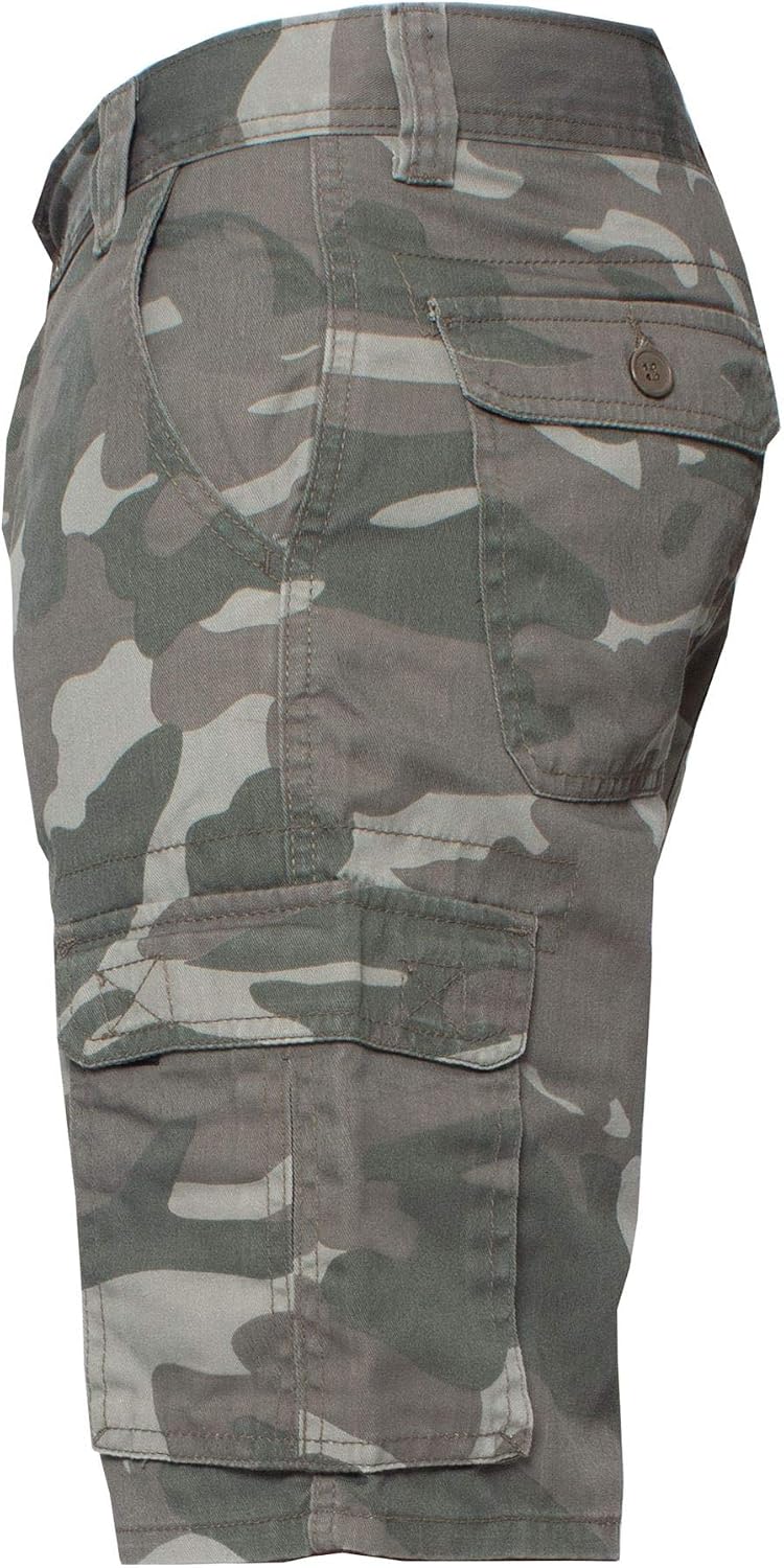 Enzo Jeans Mens Cargo Camo Shorts Summer Combat Camouflage Chino Half Pants