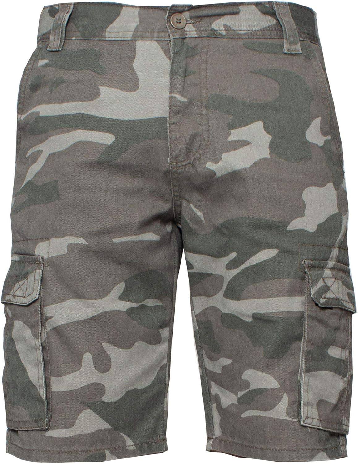 Enzo Jeans Mens Cargo Camo Shorts Summer Combat Camouflage Chino Half Pants