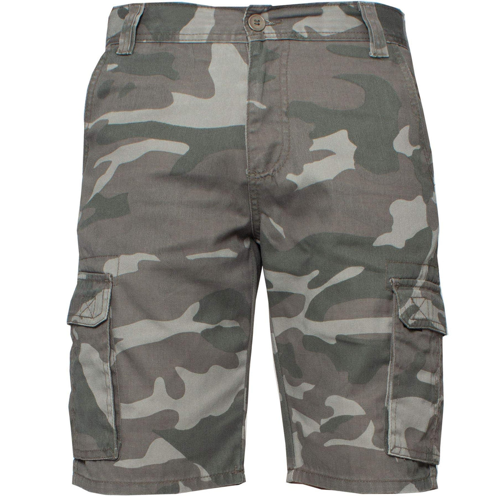 Enzo Jeans Mens Cargo Camo Shorts Summer Combat Camouflage Chino Half Pants