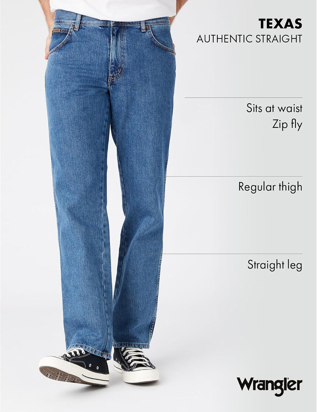 WRANGLER Texas Stretch Regular Tapered Men's Jeans