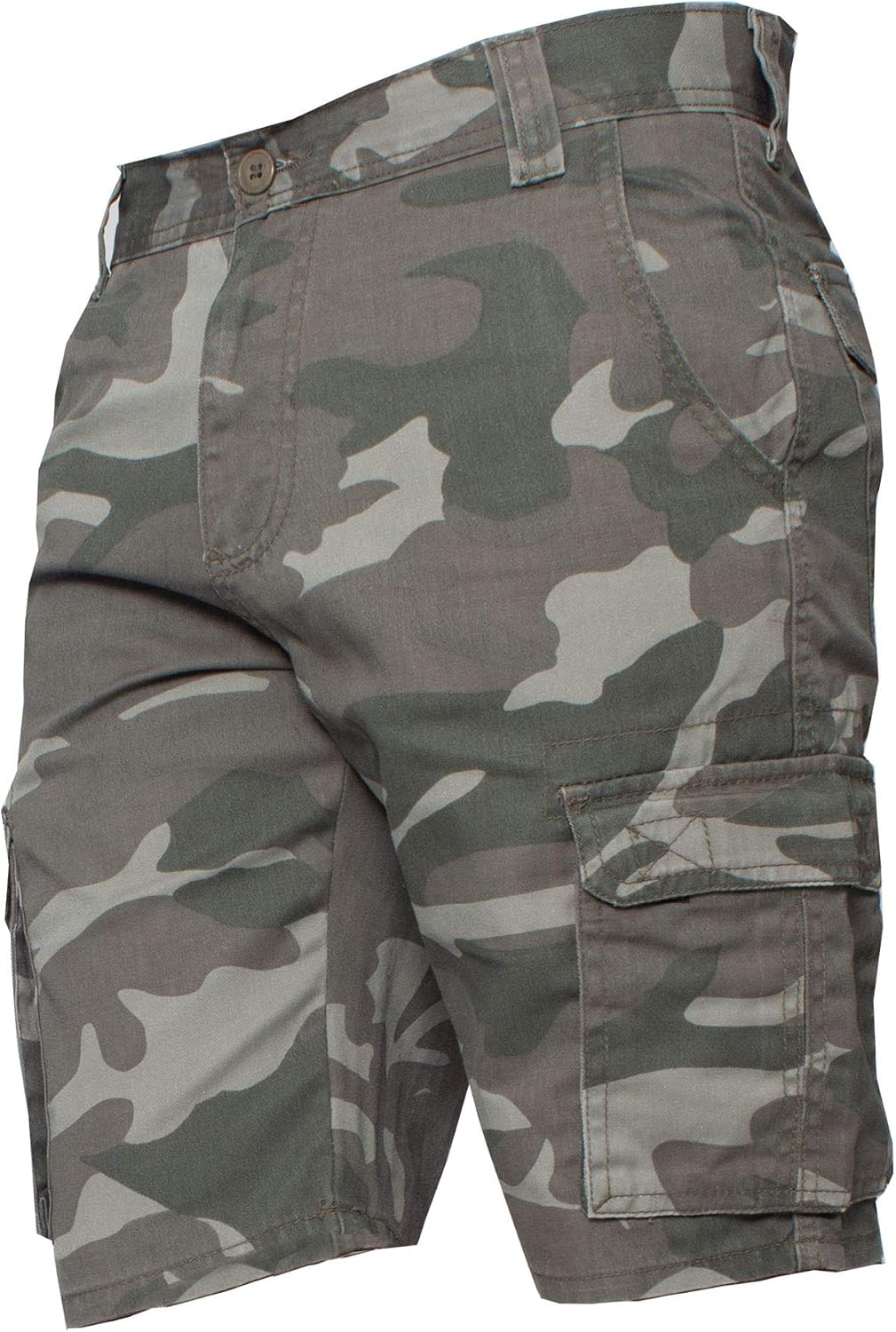 Enzo Jeans Mens Cargo Camo Shorts Summer Combat Camouflage Chino Half Pants