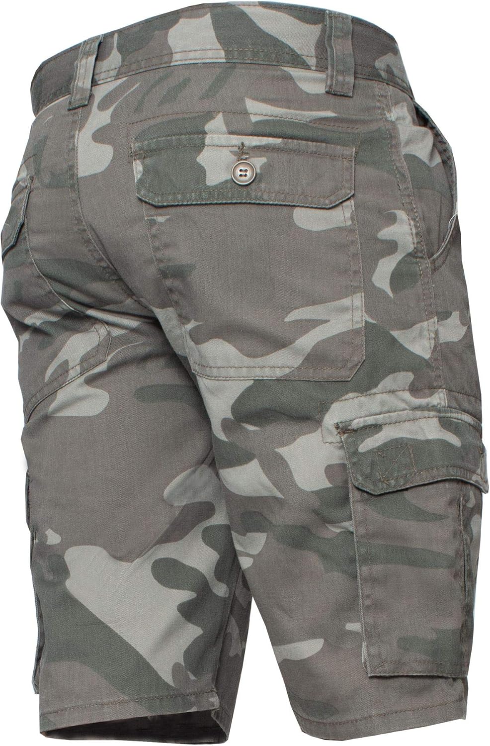 Enzo Jeans Mens Cargo Camo Shorts Summer Combat Camouflage Chino Half Pants